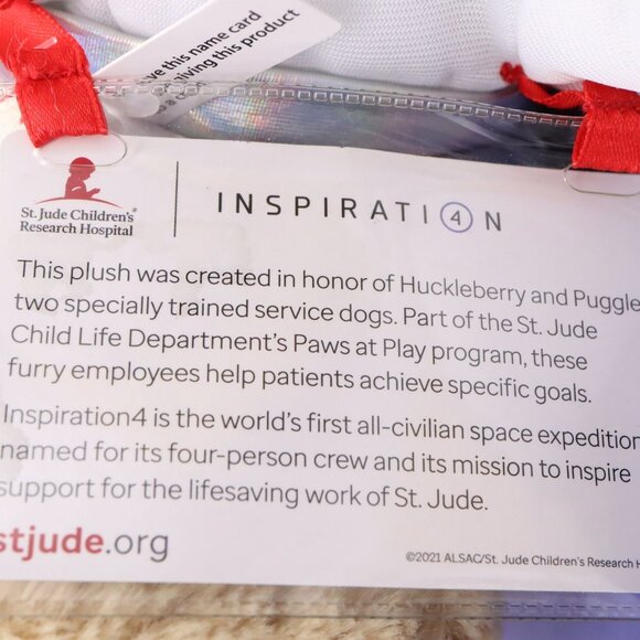 Gund St Jude Exclusive Astronaut Dog 12" Plush Inspiration 4 w/Tag -Paws at Play - Picture 5 of 10